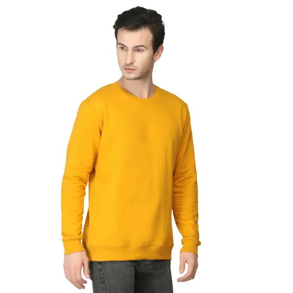 Yellow_Regular_Fit_Crew_Neck_Sweatshirt_For_Men