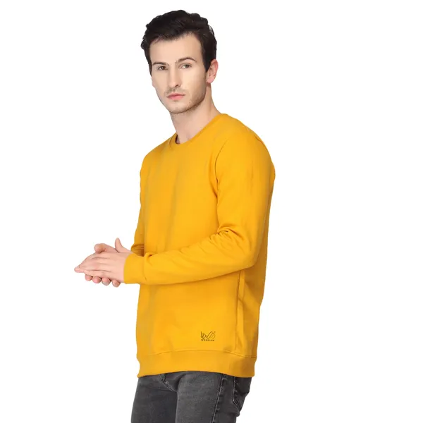Yellow_Regular_Fit_Crew_Neck_Sweatshirt_For_Men