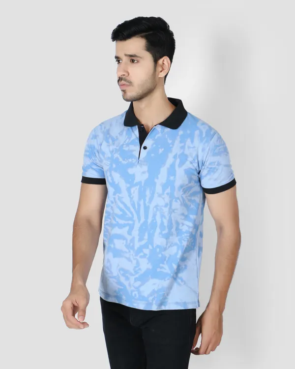 Light_Blue_Printed_Polo_T-Shirt_For_Men