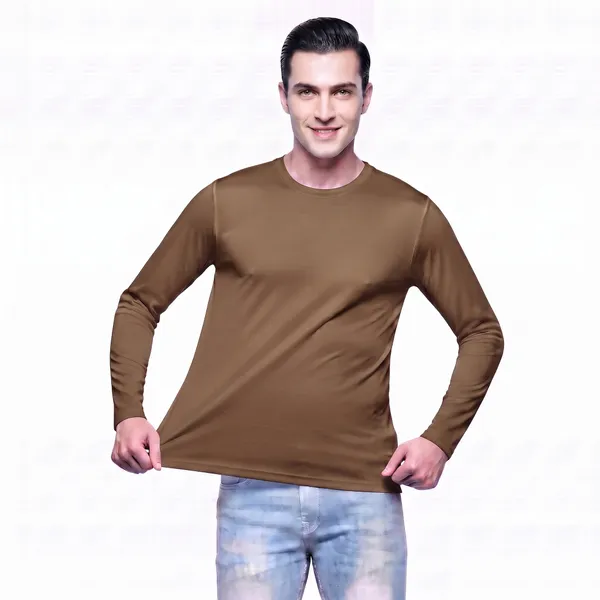 Brown_Regular_Fit_Full_Sleeve_T-Shirt_For_Men