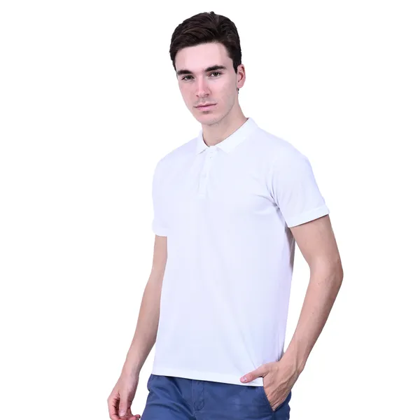 White_Regular_Fit_Polo_T-Shirt_For_Men