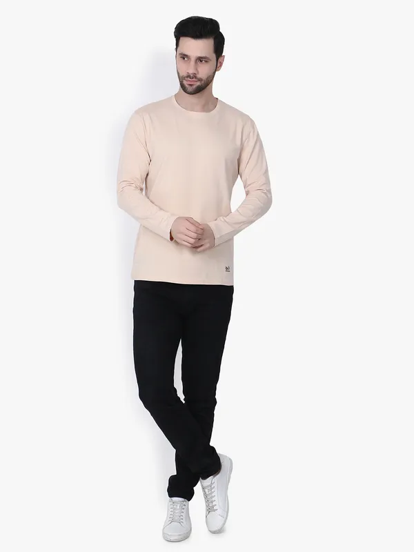 Beige_Regular_Fit_Full_Sleeve_T-Shirt_For_Men