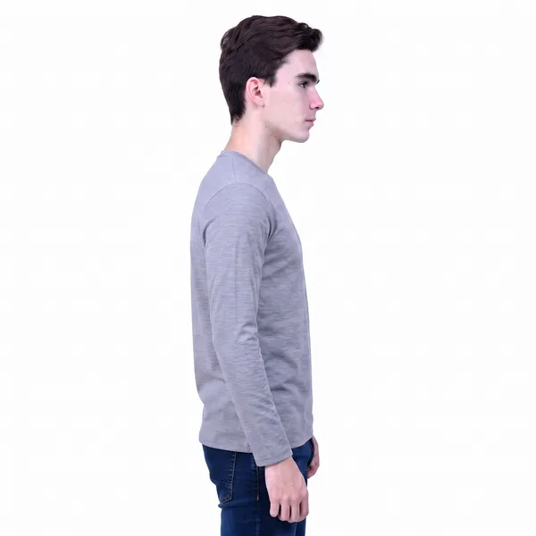 Grey_Regular_Fit_Full_Sleeve_T-Shirt_For_Men