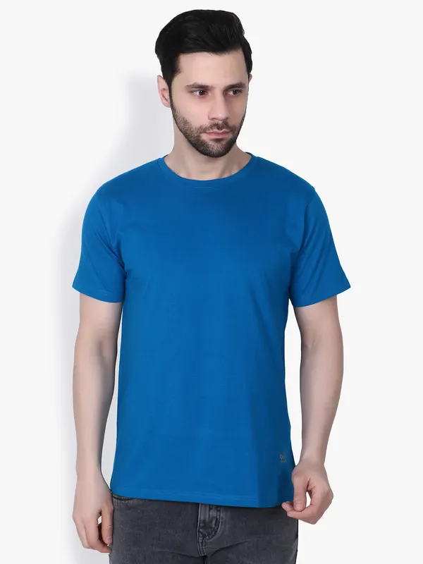 Blue_Regular_Fit_Crew_Neck_T-Shirt_For_Men