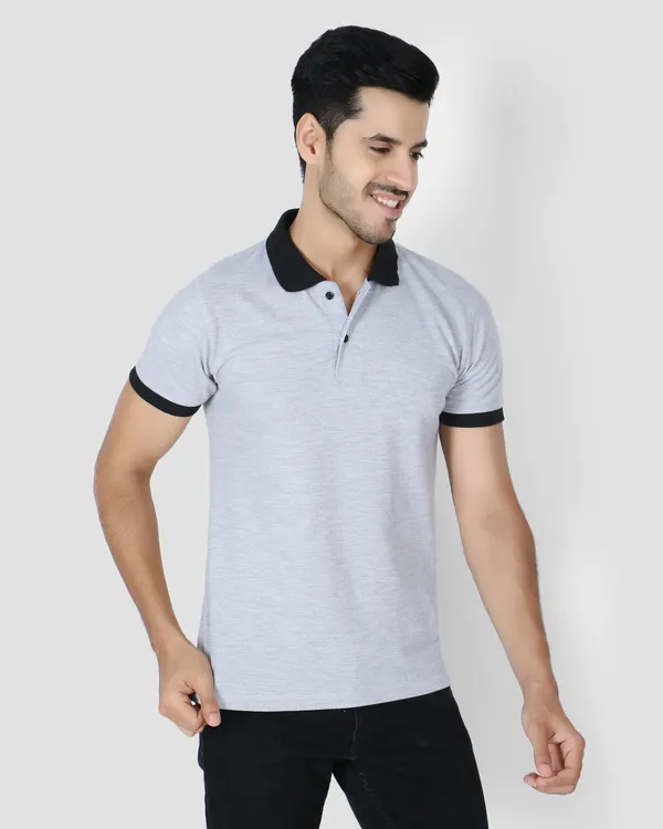 Light_Grey_Textured_Regular_Fit_Polo_T-Shirt_For_Men