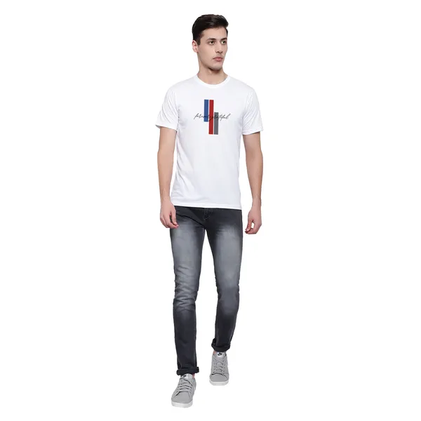 White_Casual_Fit_T-Shirt_For_Men