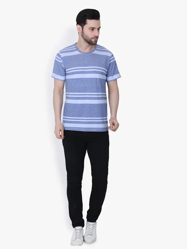Purple_And_White_Striped_Regular_Fit_T-Shirt_For_Men