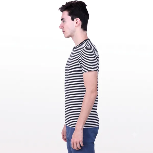 Black_And_White_Striped_Crew_Neck_T-Shirt_For_Men