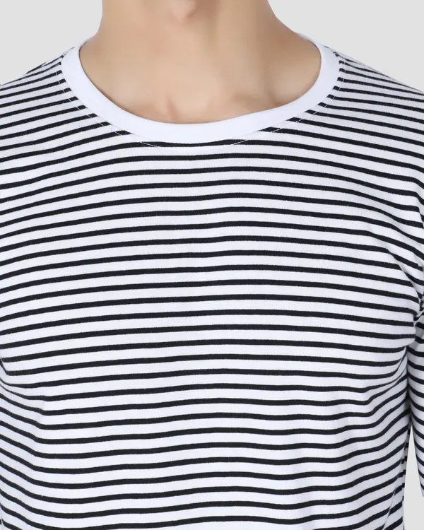 White_And_Black_Striped_Full_Sleeve_T-Shirt_For_Men