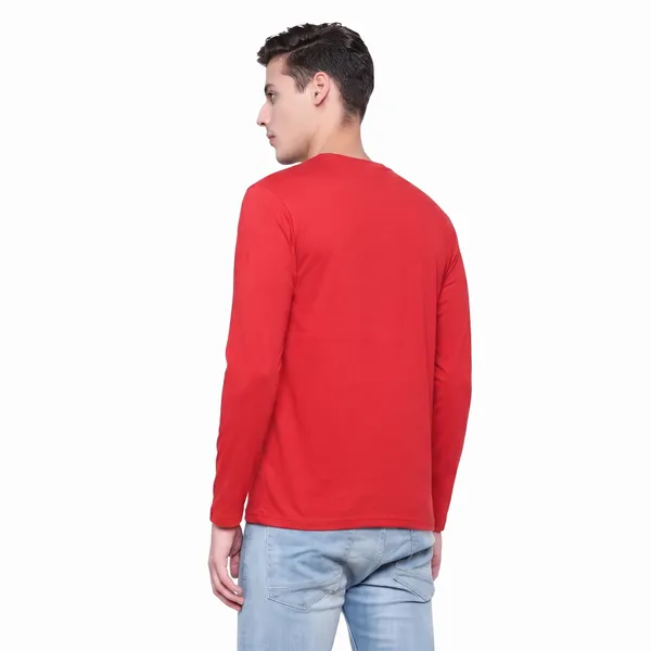 Red_Long_Sleeve_Crew_Neck_T-Shirt_For_Men