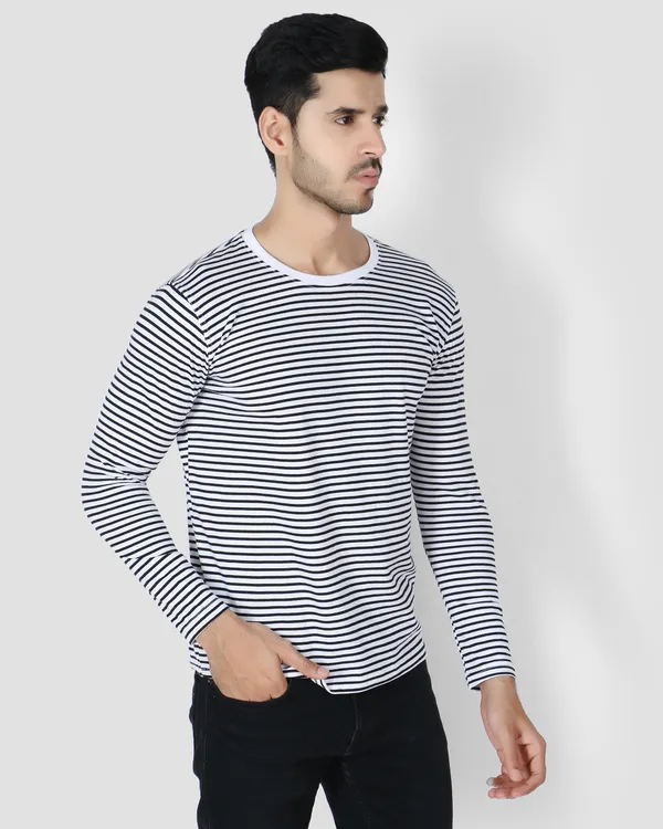 White_And_Black_Striped_Full_Sleeve_T-Shirt_For_Men