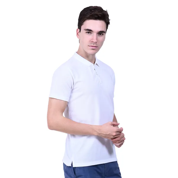 White_Regular_Fit_Polo_T-Shirt_For_Men