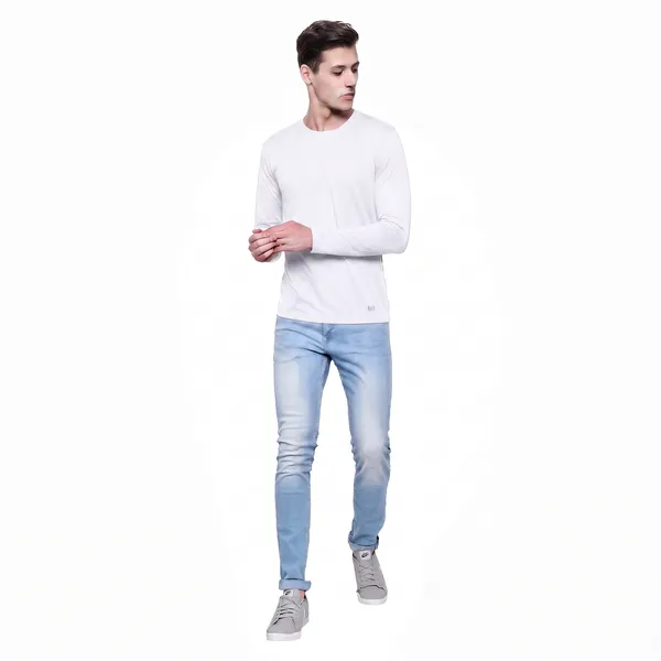 White_Long_Sleeve_Crew_Neck_T-Shirt_For_Men