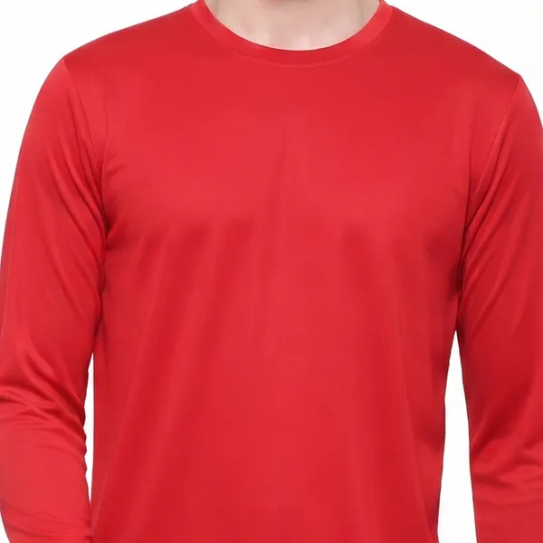 Red_Long_Sleeve_Crew_Neck_T-Shirt_For_Men