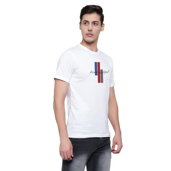 White_Casual_Fit_T-Shirt_For_Men