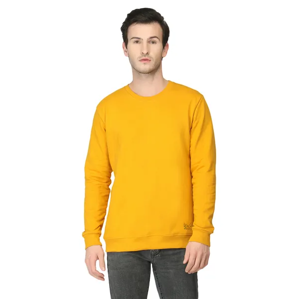 Yellow_Regular_Fit_Crew_Neck_Sweatshirt_For_Men