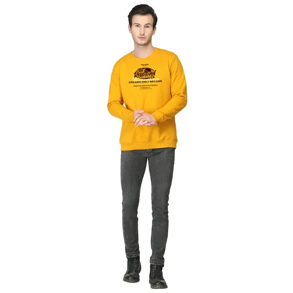 Yellow_Printed_Crew_Neck_Sweatshirt_For_Men