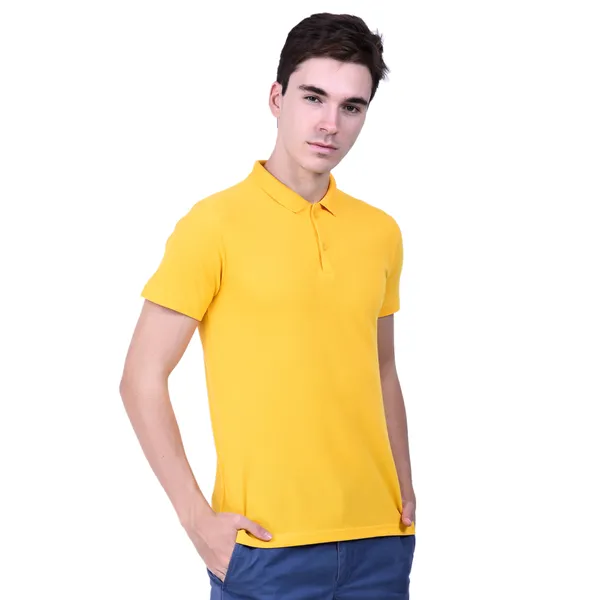 Yellow_Regular_Fit_Polo_T-Shirt_For_Men
