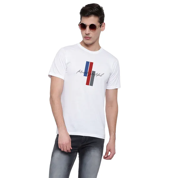 White_Casual_Fit_T-Shirt_For_Men