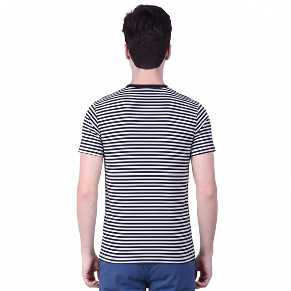 Black_And_White_Striped_Crew_Neck_T-Shirt_For_Men