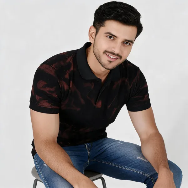 Black_Printed_Polo_T-Shirt_For_Men