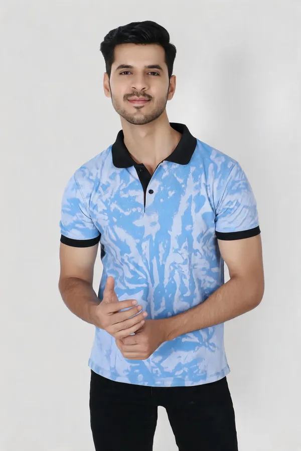 Light_Blue_Printed_Polo_T-Shirt_For_Men