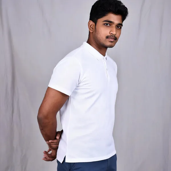 White_Regular_Fit_Polo_T-Shirt_For_Men