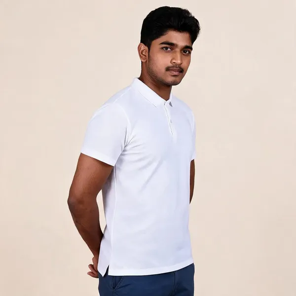 White_Regular_Fit_Polo_T-Shirt_For_Men