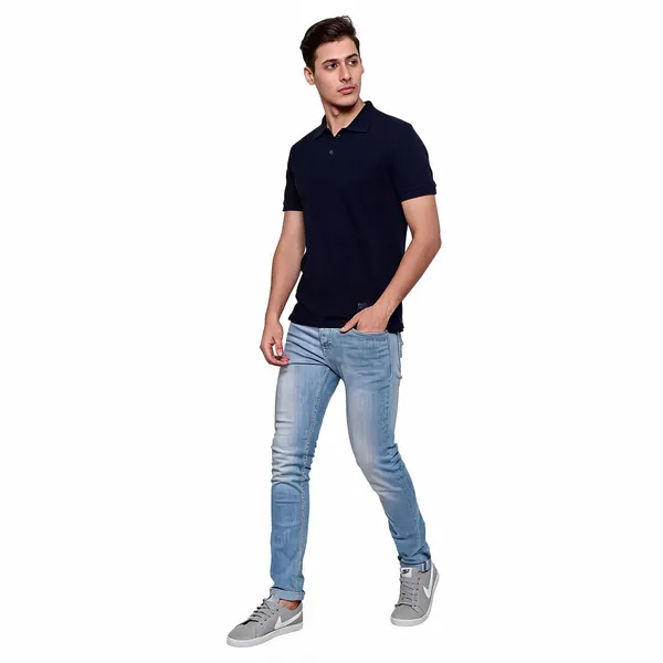 Navy_Knit_Regular_Fit_Polo_T-Shirt_For_Men