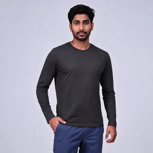 Charcoal_Regular_Fit_Full_Sleeve_T-Shirt_For_Men