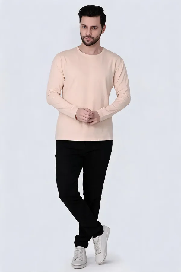 Beige_Regular_Fit_Full_Sleeve_T-Shirt_For_Men