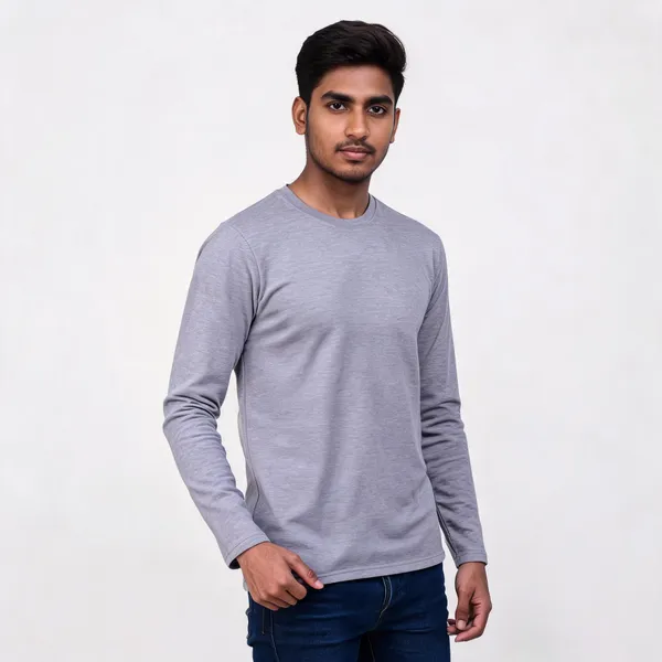 Grey_Regular_Fit_Full_Sleeve_T-Shirt_For_Men