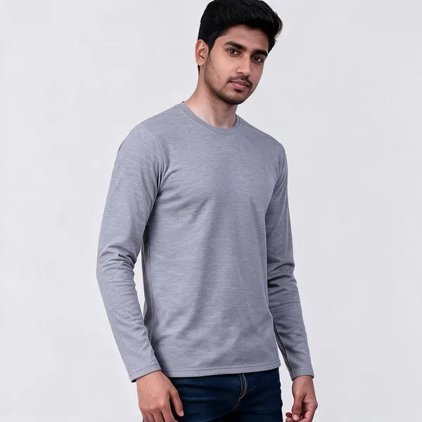 Grey_Regular_Fit_Full_Sleeve_T-Shirt_For_Men