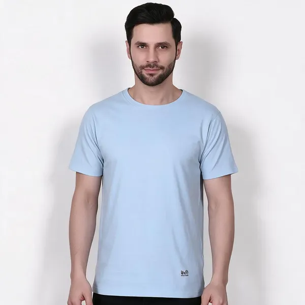 Light_Blue_Regular_Fit_Crew_Neck_T-Shirt_For_Men