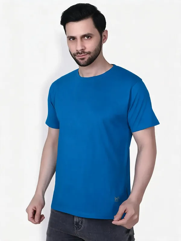Blue_Regular_Fit_Crew_Neck_T-Shirt_For_Men