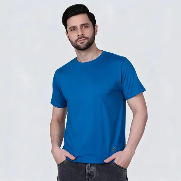 Blue_Regular_Fit_Crew_Neck_T-Shirt_For_Men