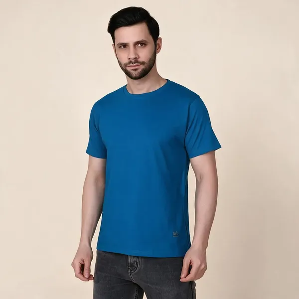Blue_Regular_Fit_Crew_Neck_T-Shirt_For_Men