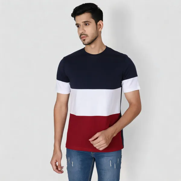 Navy_Colorblock_Regular_Fit_T-Shirt_For_Men