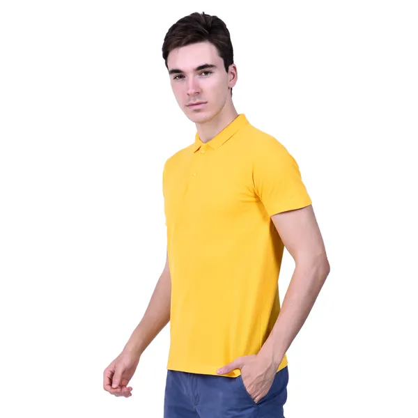 Yellow_Regular_Fit_Polo_T-Shirt_For_Men