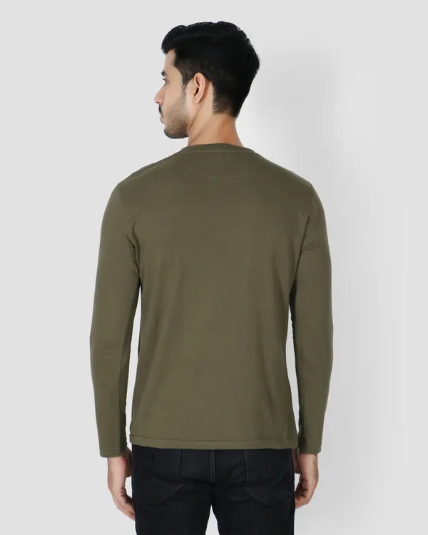 Olive_Full_Sleeve_Crew_Neck_T-Shirt_For_Men