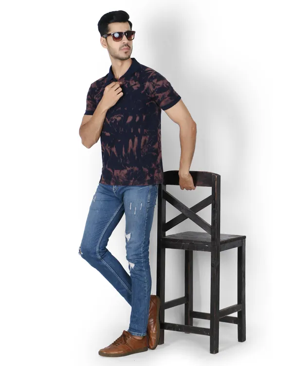 Black_Printed_Regular_Fit_Polo_T-Shirt_For_Men