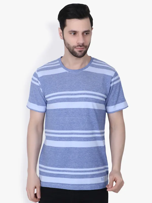 Purple_And_White_Striped_Regular_Fit_T-Shirt_For_Men