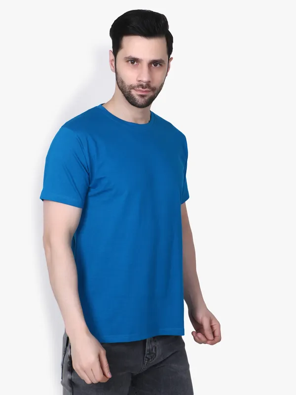 Blue_Regular_Fit_Crew_Neck_T-Shirt_For_Men