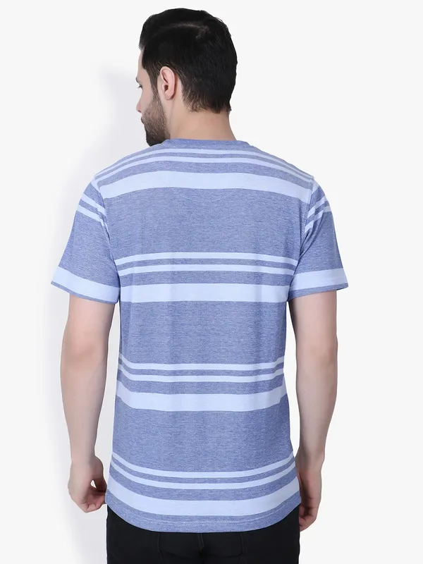 Purple_And_White_Striped_Regular_Fit_T-Shirt_For_Men