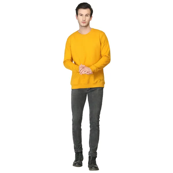 Yellow_Regular_Fit_Crew_Neck_Sweatshirt_For_Men