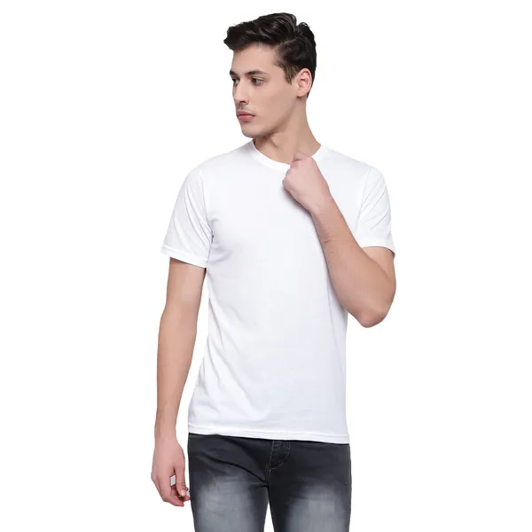 White_Regular_Fit_Crew_Neck_T-Shirt_For_Men