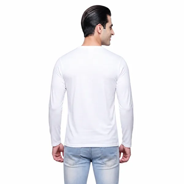 White_Regular_Fit_Full_Sleeve_T-Shirt_For_Men