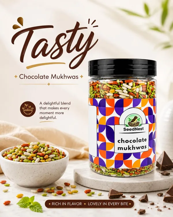 Fennel_Seed_Mouth_Freshener_Seednest_Chocolate_Mukhwas_200g_Fennel_Seeds_Tasty_Mukhwash_Mouth_Freshener_With_Hygiene_Serving_Spoon
