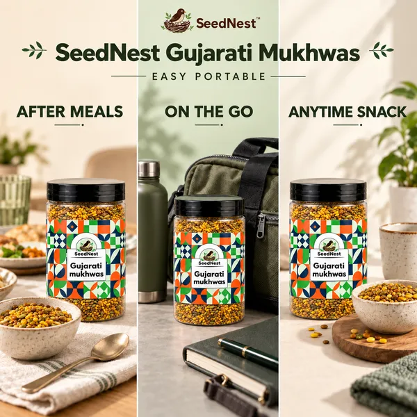 SeedNest_Gujarati_Mukhwas_with_Spoon_|_Traditional_Gujarati_Mouth_Freshener_Mix,_Ready-to-Eat_After-Meal_Refreshment_for_Daily_Use