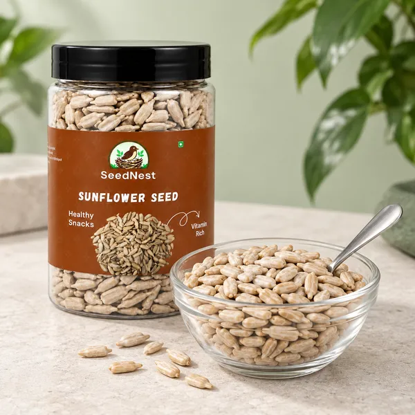 SeedNest_Sunflower_Seeds_(Surajmukhi_Seeds)_with_Spoon_|_Edible_Seeds_for_Snacking,_Salads,_Smoothies,_Trail_Mix,_Breakfast_&_Baking